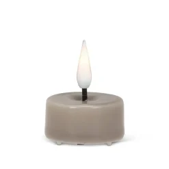Pack of 6 grey LED tealight candle, 1,5 x 1,5"