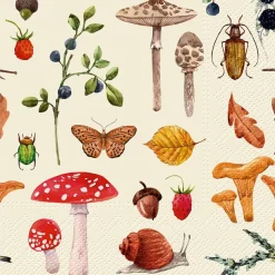 Pack of 20 nature themed napkins, 6,5"