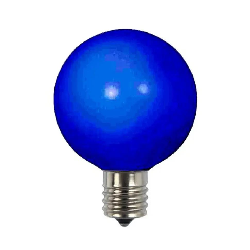 Pack of 10 satin blue replacement bulbs G50