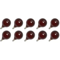 Pack of 10 satin red replacement bulbs G50