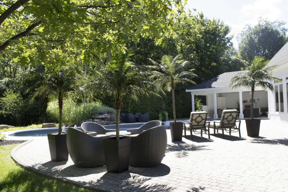 Palmier phoenix artificiel extérieur en pot, 96″