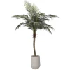 Palmier phoenix artificiel extérieur en pot beige fini terrazzo gris, 96&Prime;