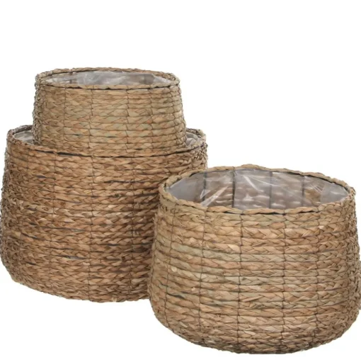 Panier en fibre naturelle doublé