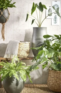 Panier en fibre naturelle doublé