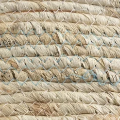 Panier en rotin rayé, 10,5 x 17″