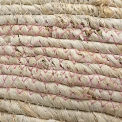 Panier en rotin rayé, 10,5 x 17″