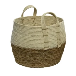 Panier tissé en feuilles de maïs, 10,5 x 13″