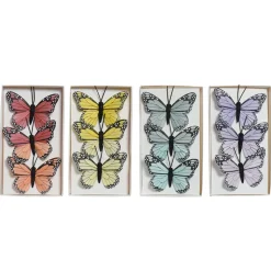 Papillons en plastique coloré, 2,5 x 3″
