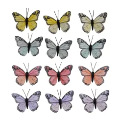 Papillons en plastique coloré, 2,5 x 3&Prime;