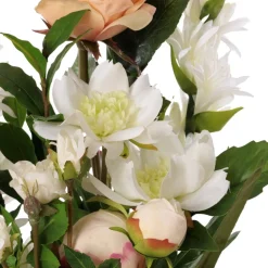Pastel artificial peony flower arrangement