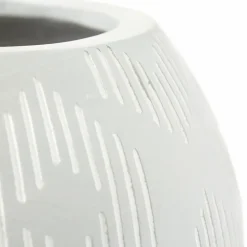 Patterned rounded standing planter, 16,5 x 12"