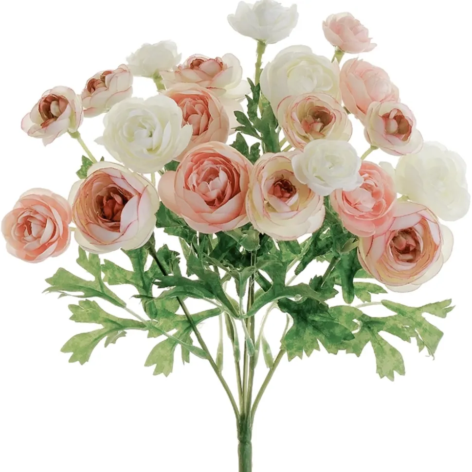 Petit bouquet de renoncules artificielles, 10,5″