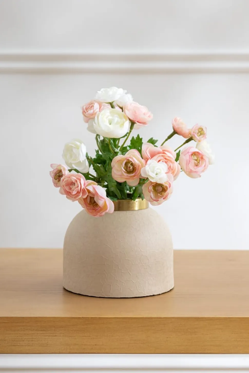 Petit bouquet de renoncules artificielles, 10,5″