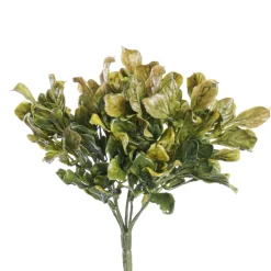 Petit feuillage vert et brun artificiel, 10″