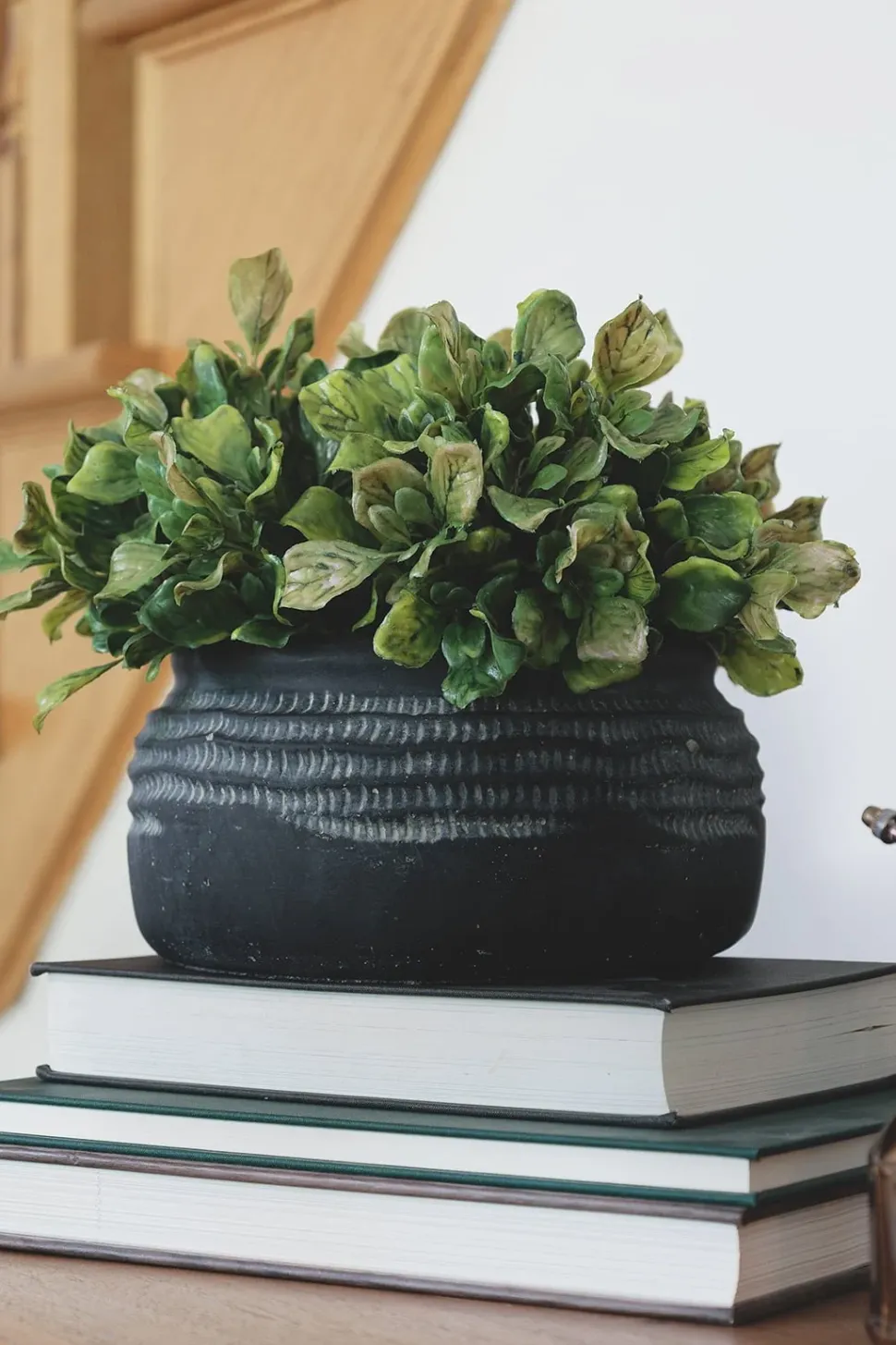 Petit feuillage vert et brun artificiel, 10″