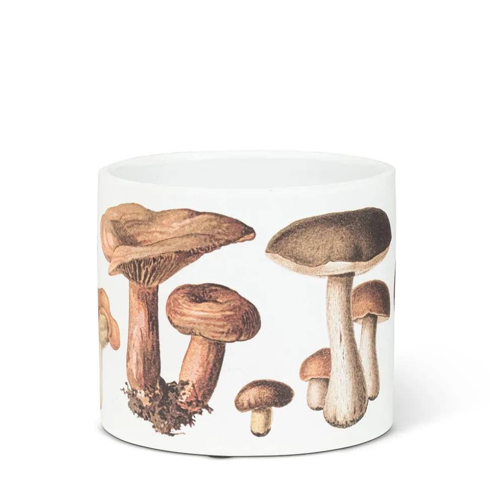 Petit pot décoratif à motif de champignons, 4,5″