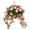 Petunia outdoor hanging flower basket, 24 x 22″
