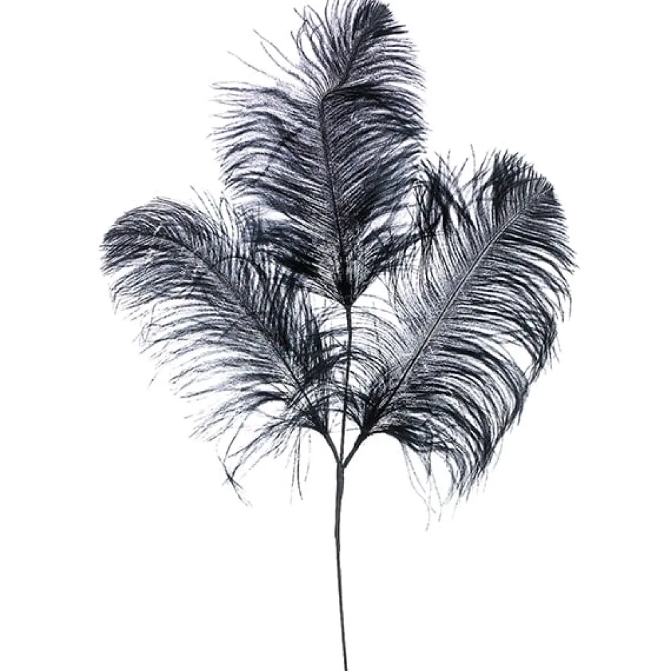 Pic de plumes d’autruche noires, 29″
