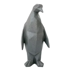 Pingouin en résine noire 10 X 4.5″