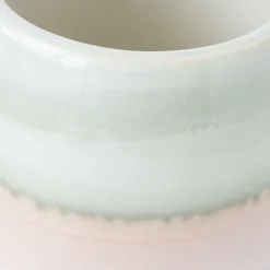 Pink ceramic plant pot