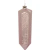 Pink crystal ornament, 6″