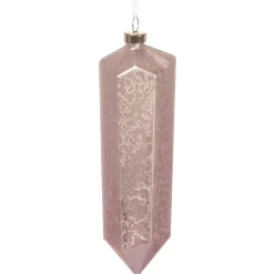 Pink crystal ornament, 6″