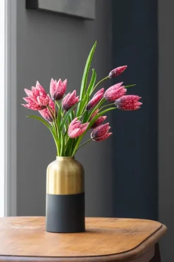 Pink fritillary artificial flower, 27″