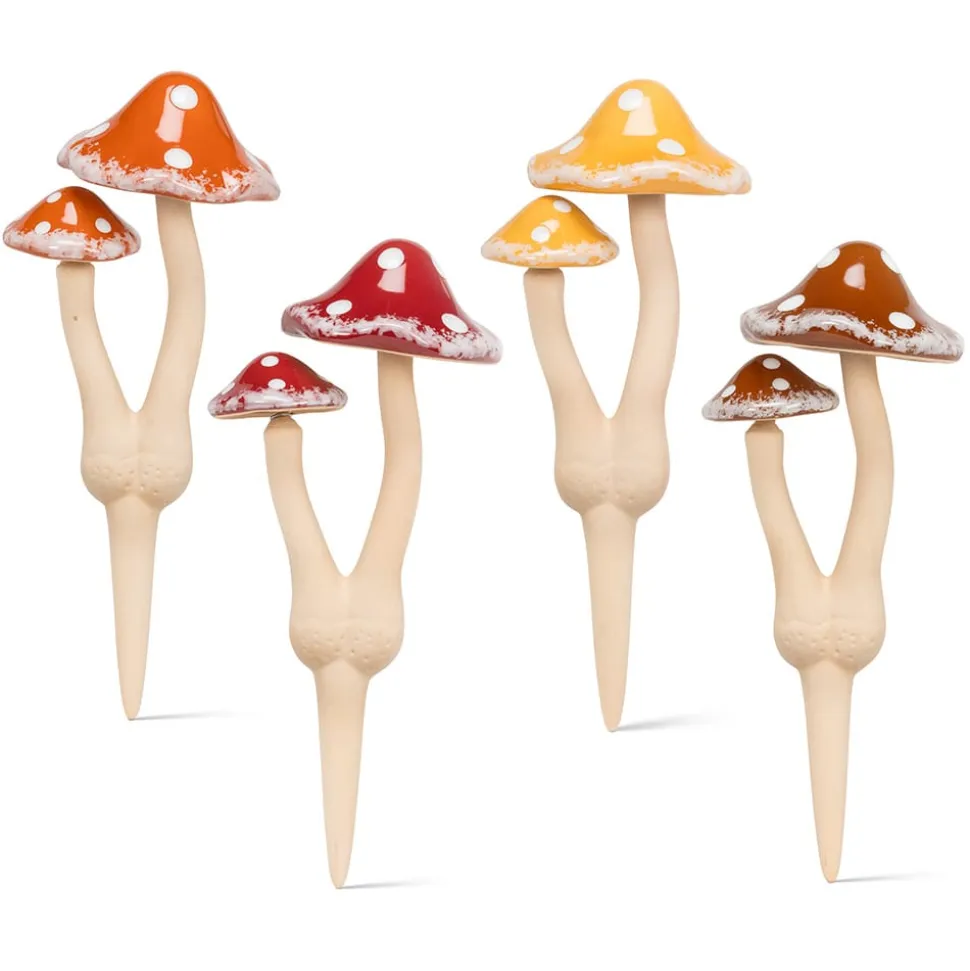 Piquet de jardin en forme de champignon, 12″