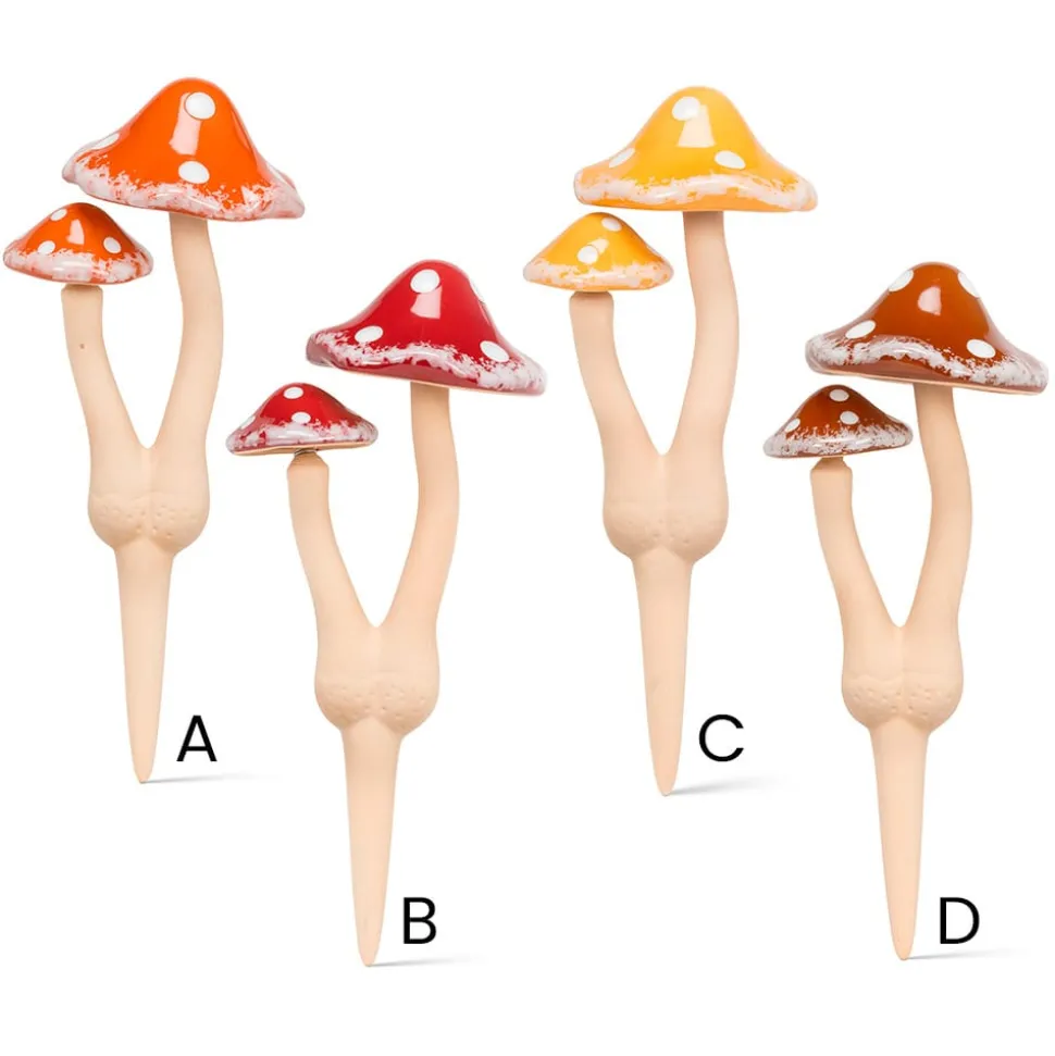 Piquet de jardin en forme de champignon, 12″