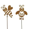 Piquet de jardin en forme d’abeille, 24 x 4″