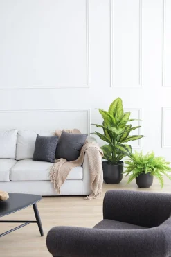 Plaid de canapé à franges 100% coton, 51 x 67″