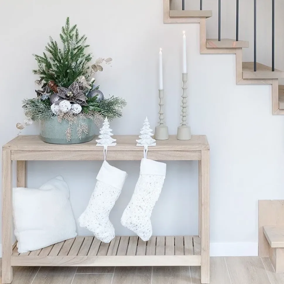 Plain matte iron candleholder, 16"