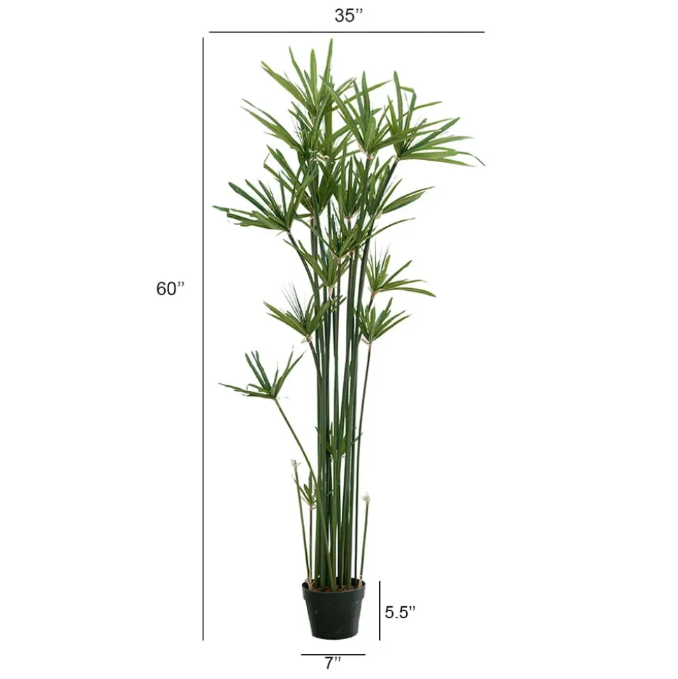 Plant de papyrus artificiel, 60″