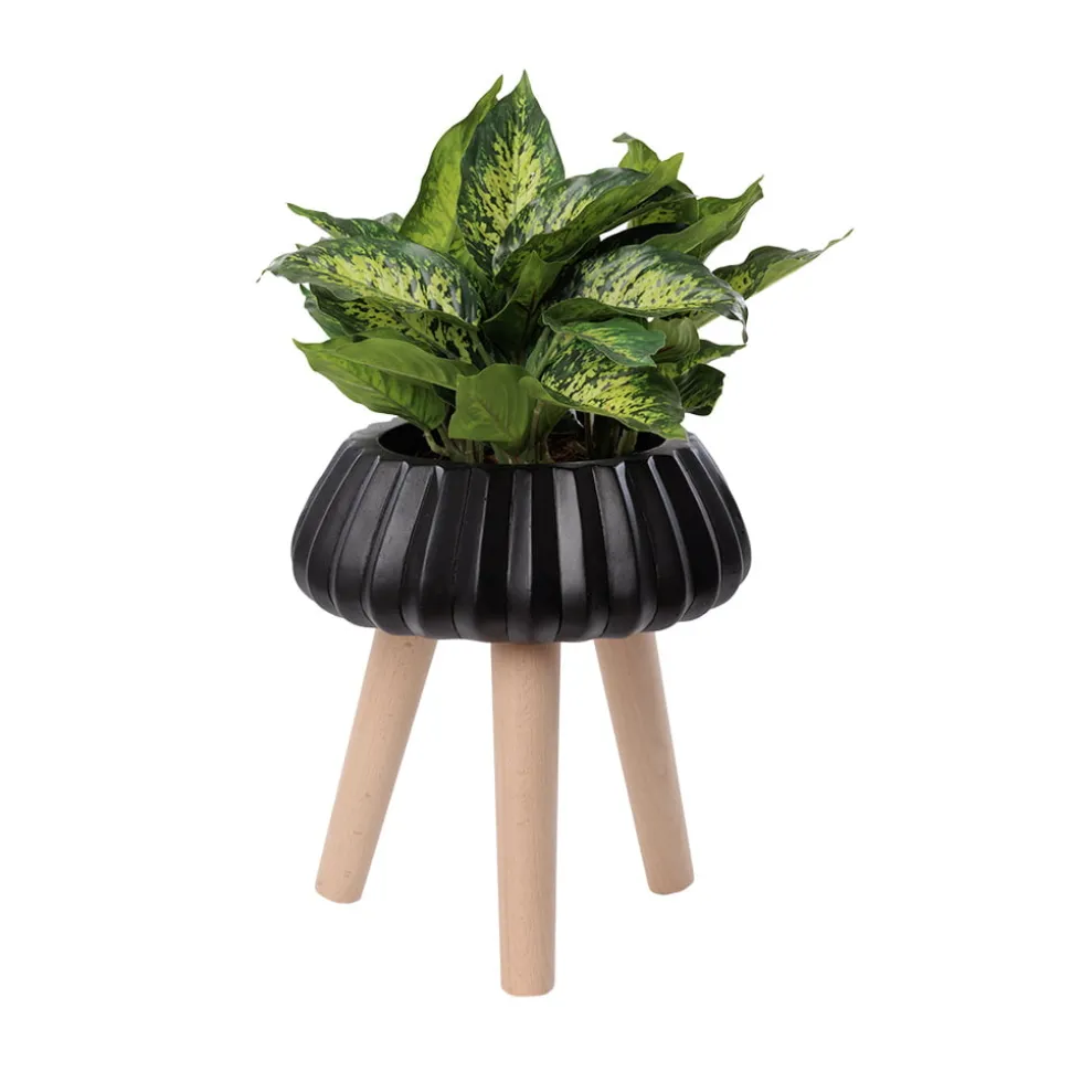 Plante artificielle aglaonéma en pot sur pied, 20 x 12″