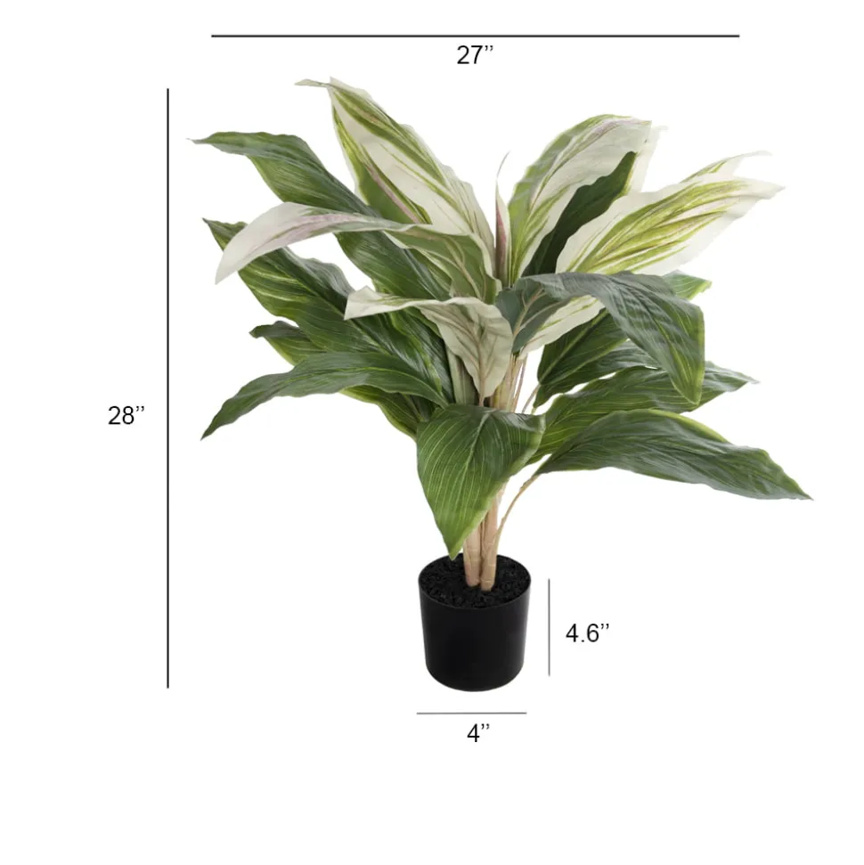Plante artificielle, cordyline au toucher réel, 28″
