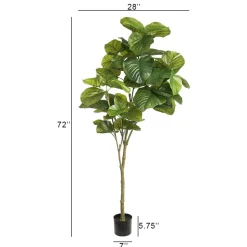 Plante artificielle de ficus rumphii, 72″