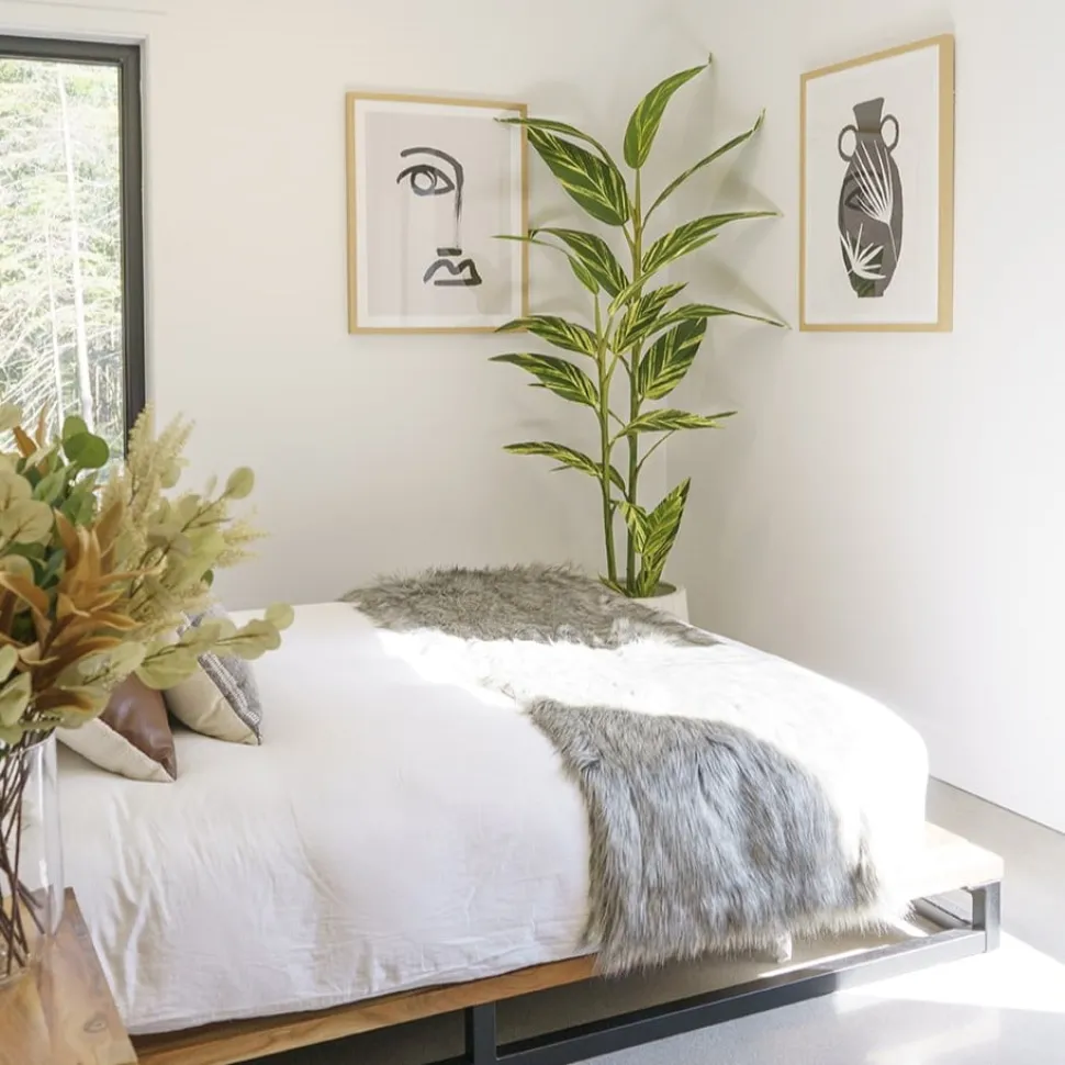 Plante artificielle d’alpinia vittata, 86″