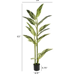 Plante artificielle d&rsquo;alpinia vittata, 63&Prime;