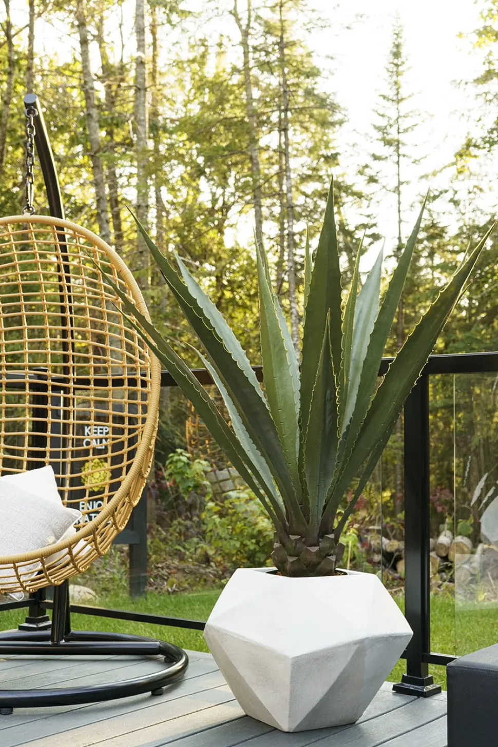 Plante artificielle extérieure, agave américana, 53″