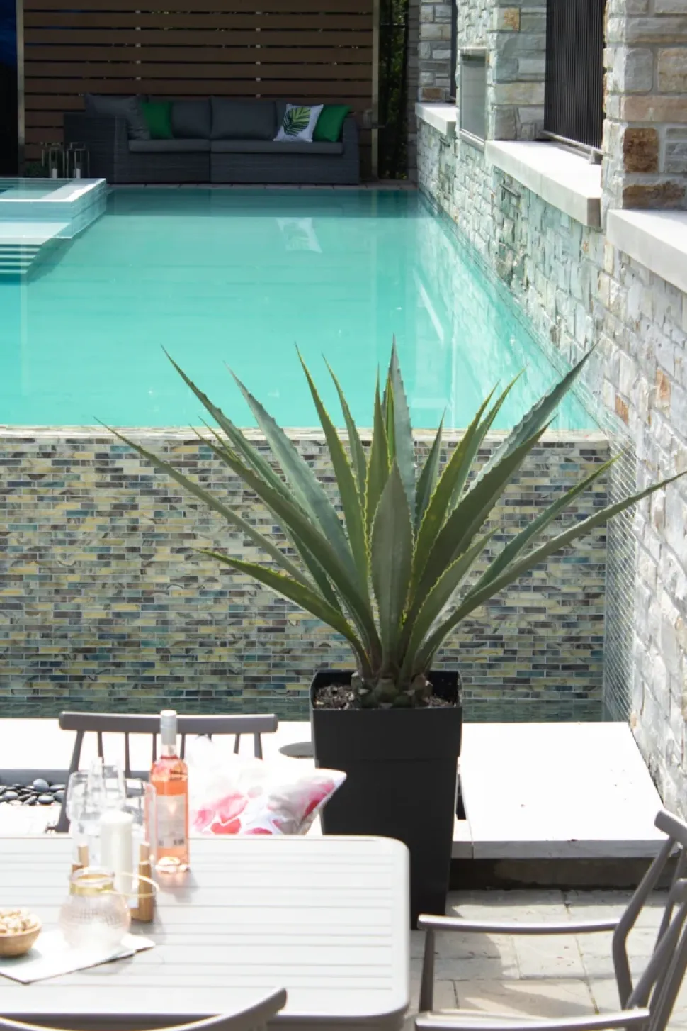 Plante artificielle extérieure, agave américana, 53″