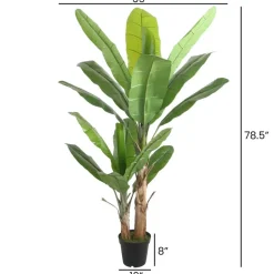 Plante artificielle extérieure, bananier, 78,5&Prime;