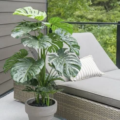 Plante artificielle extérieure, monstera, 48″