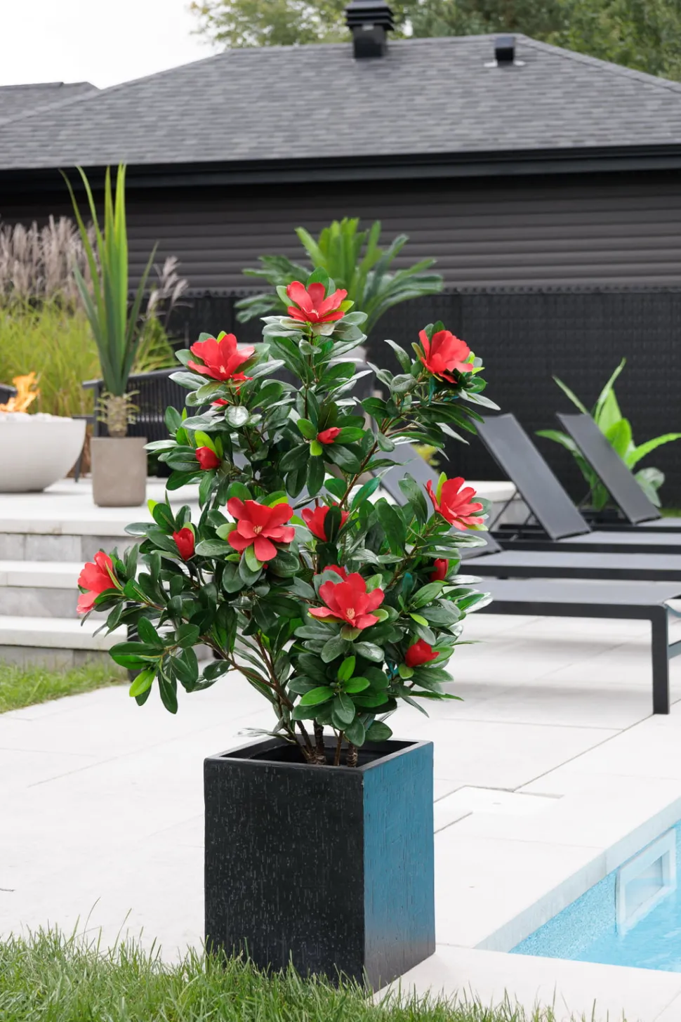 Plante artificielle extérieure, rhododendron, 47″