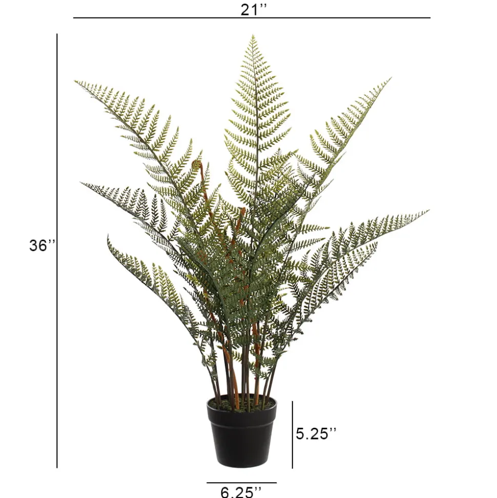 Plante artificielle fougère dryoptère, 36″
