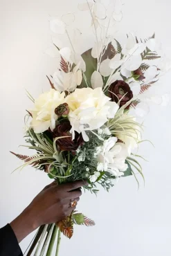 Plante grasse blanche artificielle, 6″