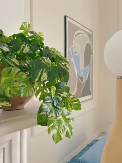 Plante suspendue de monstera artificiel, 24″