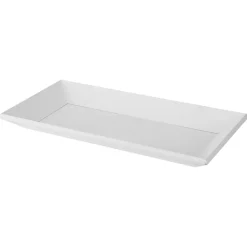 Plateau décoratif blanc en bois, 15,5 x 8″