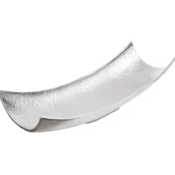 Plateau incurvé argent en aluminium, 3 x 16″