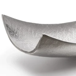 Plateau incurvé argent en aluminium, 3 x 16″