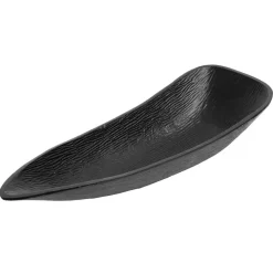 Plateau incurvé noir en aluminium, 3 x 15,5″